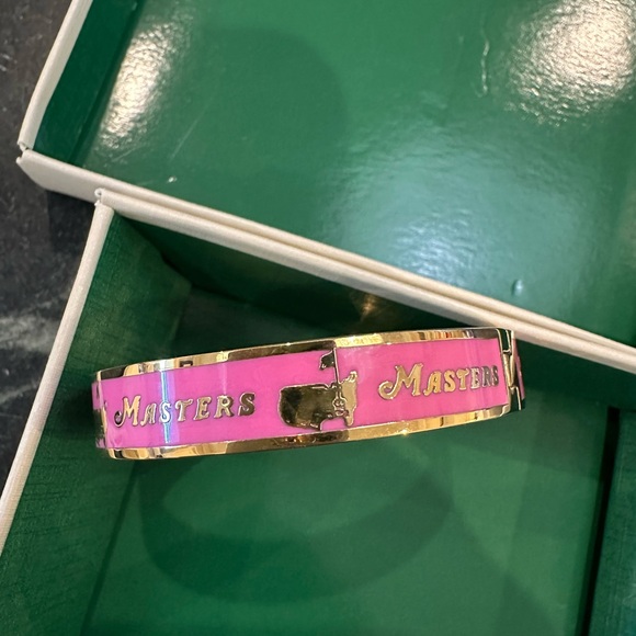Augusta National Masters gold and pink bangle bracelet - Picture 6 of 11